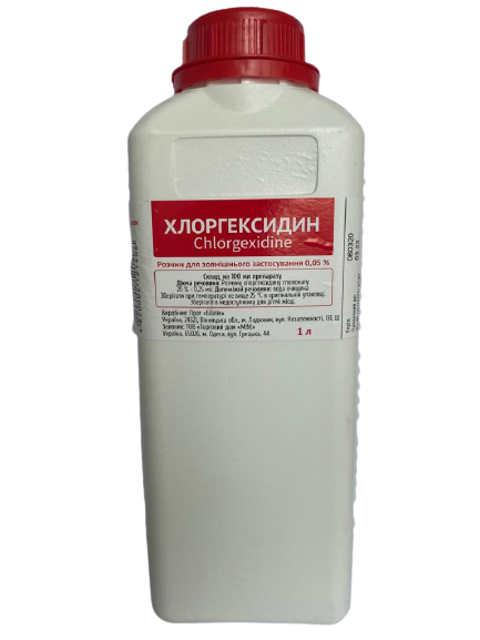 Хлоргексидин, розчин для зовнішнього застосування 0,05 % по 1000 мл, №1
